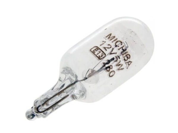 turn signal bulb with glass base W5W W2,1X9,5D 12V 5W white
