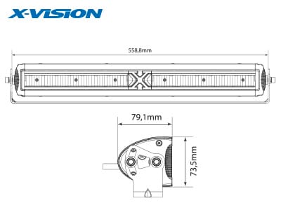 Töötulepaneel X-VISION DOMIBAR X LED 128W LISAVARUSTUS