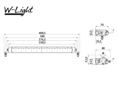 Lisatulepaneel W-LIGHT Impulse I LED Kaugtuli 60W LISAVARUSTUS