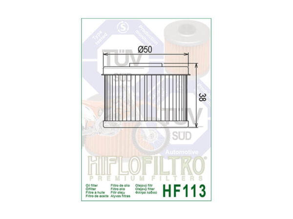Õlifilter Hiflo HF113 MOOTORIOSAD