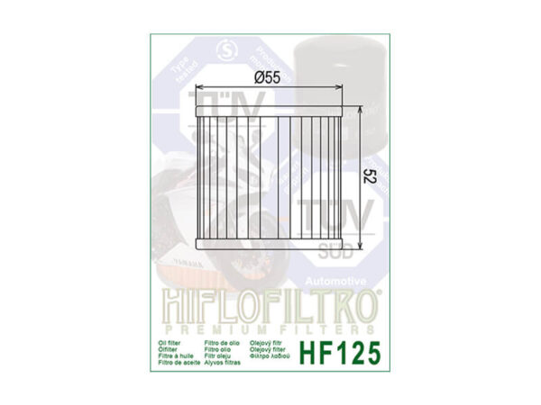 Õlifilter Hiflo HF125 MOOTORIOSAD