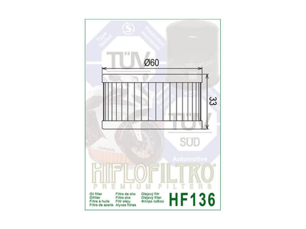 Õlifilter Hiflo HF136 MOOTORIOSAD