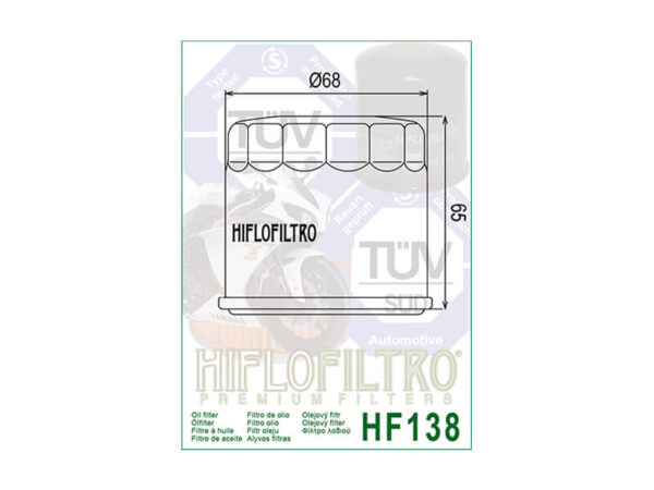 Õlifilter HiFlo HF138C Kroom MOOTORIOSAD