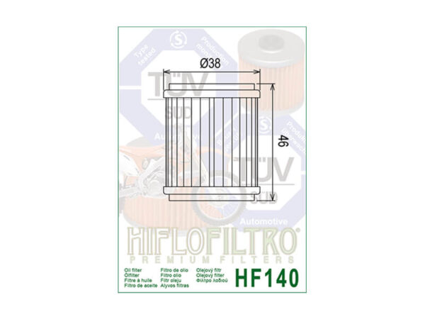 Õlifilter Hiflo HF140 MOOTORIOSAD