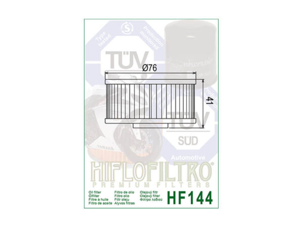 Õlifilter Hiflo HF144 MOOTORIOSAD