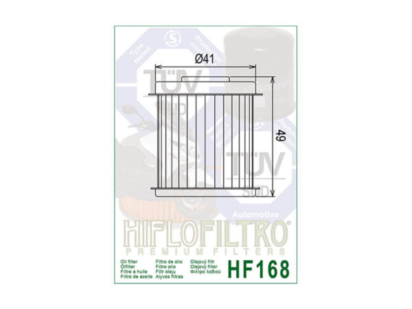 Õlifilter HiFlo HF168 MOOTORIOSAD