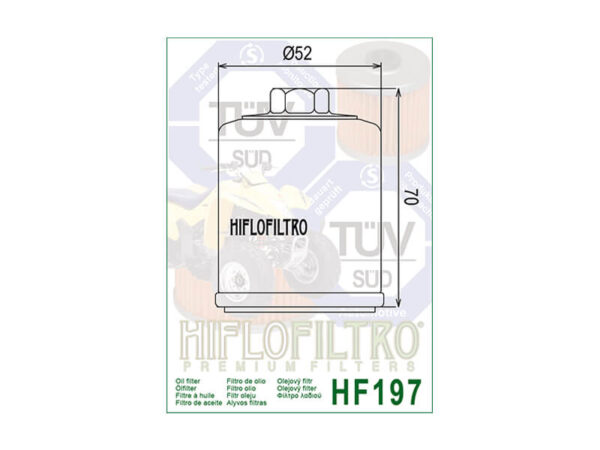 Õlifilter Hiflo HF197 MOOTORIOSAD