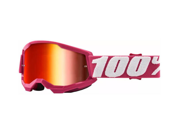100% Prillid Strata 2 Youth - Roosa, Peegel klaasiga
