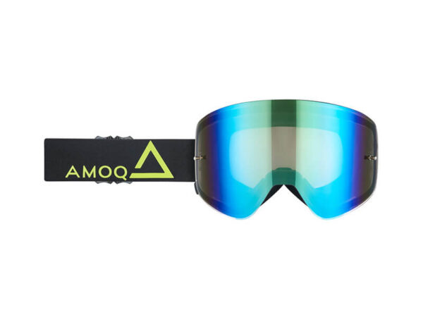Prillid AMOQ MX Magnetic Black HiVis - Kuldne peegelklaas