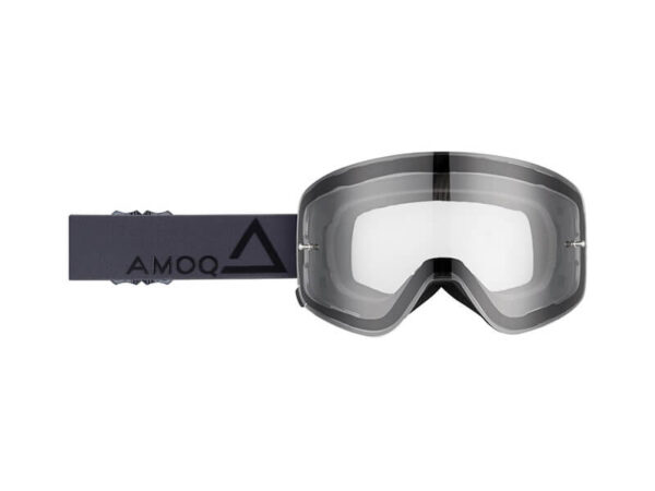 Prillid AMOQ MX Magnetic Tume hall - Must - Läbipaistev klaas