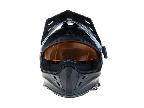 Kiiver AMOQ Adaptor soojendusega visiir - Must / Hall - XXL - 645-25160115-5