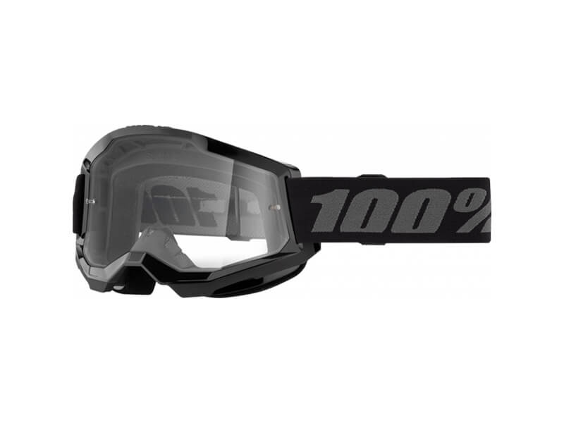 100% Prillid Strata 2, Must, Läbipaistva klaasiga