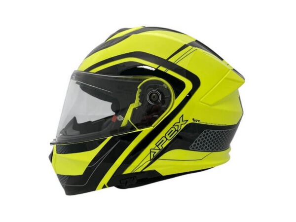 Kiiver AMOQ MI100 avatava lõuaga, Must/Kollane