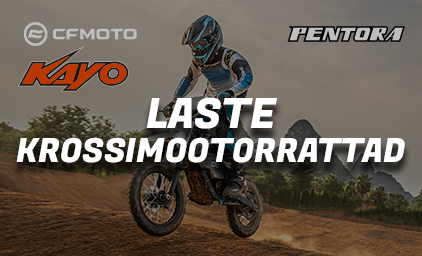 Laps sõitmas krossimootorrattaga rajal